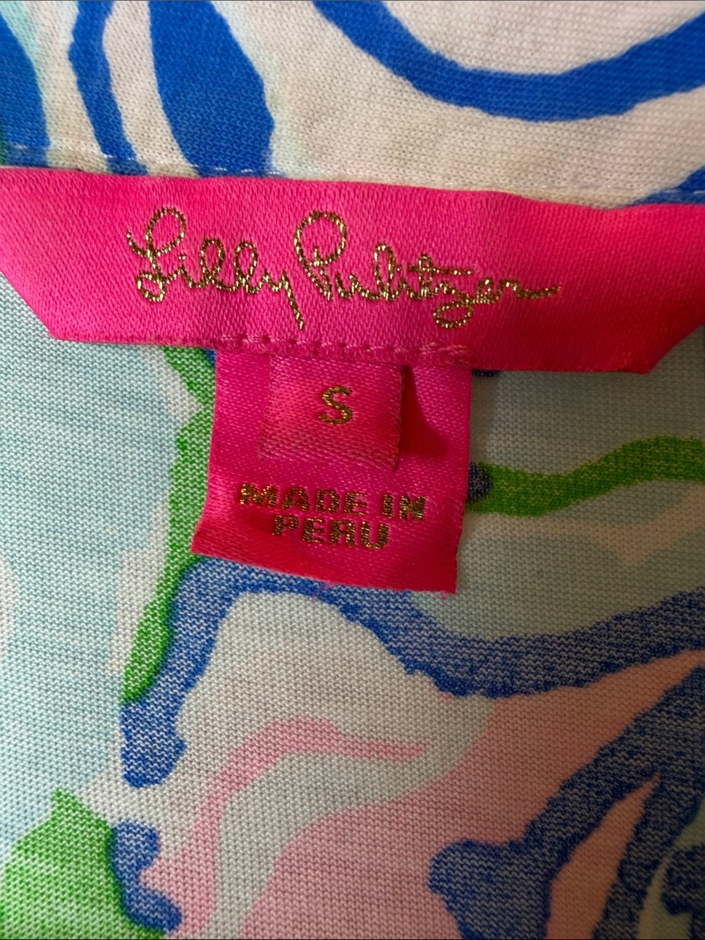 Lilly Pulitzer Floral Collared Button Front Top 3/4 Sleeve Multi Color Floral S - Picture 2 of 10